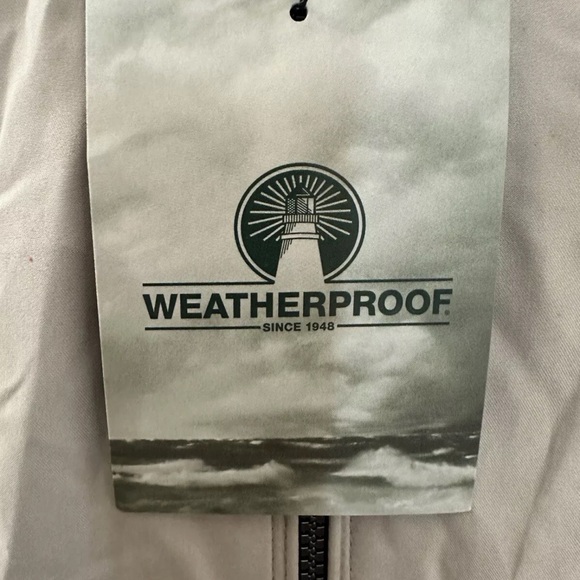 Weatherproof Jacket Men’s Large Beige 12 Broadway Joe Namath New York Jets NWT - Picture 3 of 11
